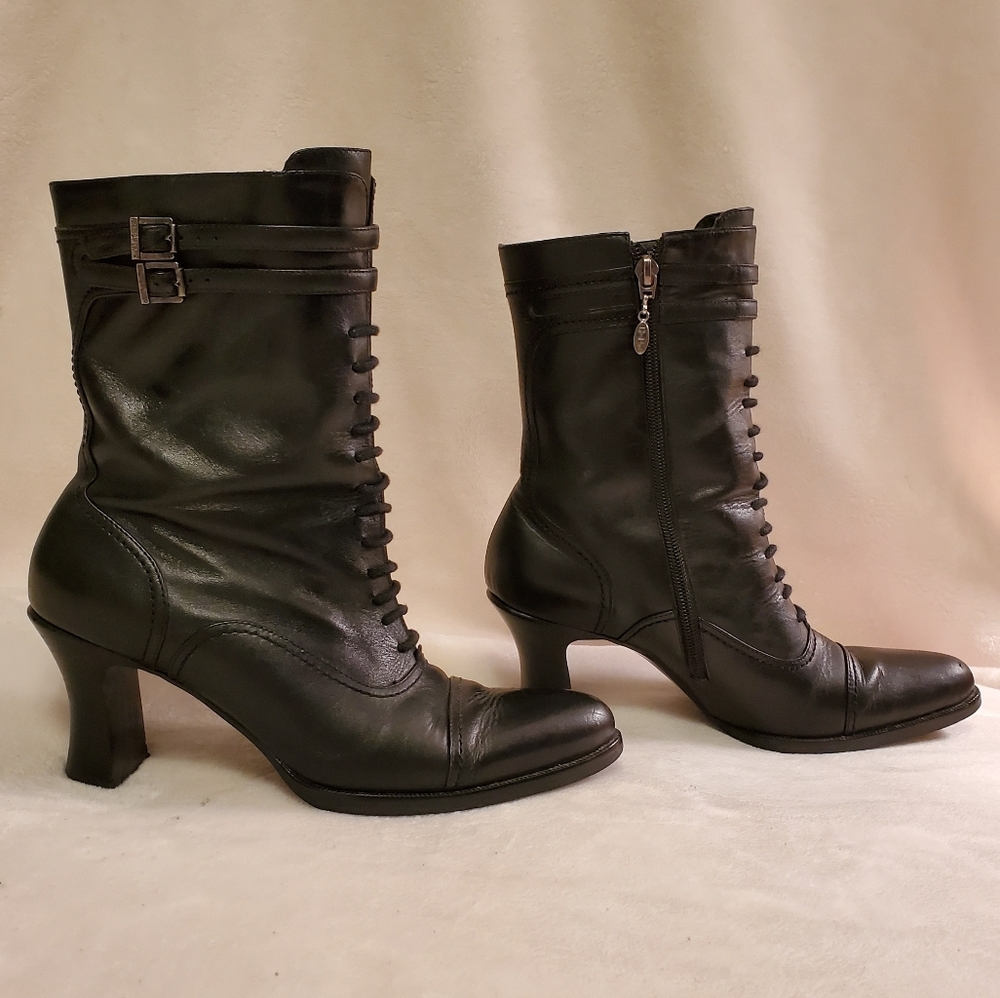 Harley-Davidson Faux Lace-up Black Boots